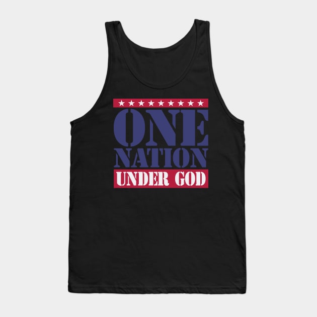 ONE NATION UNDER GOD Tank Top by HelloShop88